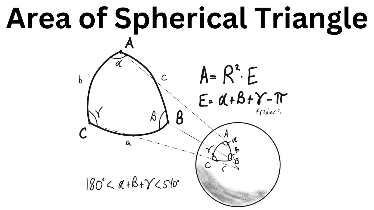 Area Of Spherical Triangle - YouTube