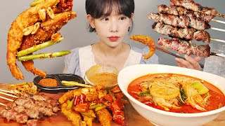 간만에 마라탕🍲 양꼬치와 향라대하🦐 먹방 Malatang \u0026 Spicy Shrimp \u0026Lamb skewers [eating show]mukbang korean food