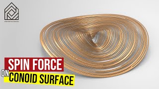 Spin Force On Conoid Surface