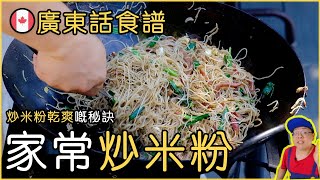 廣東話食譜｜家鄉炒米粉｜炒米粉乾爽嘅關鍵｜How To Stir Fry Vermicelli With Extremely Woky Flavor