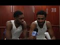 dbp amile jefferson with matt jones after the michigan state win 11 29 16