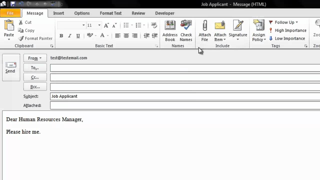 Create Email Template For Outlook - Printtm