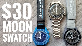 MoonSwatch Review FAKE Swatch Gen Omega Speedmaster Swatch Comparison Mission to Mercury Neptune