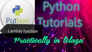 Anonymous function or lambda function in python || Python tutorials in telugu