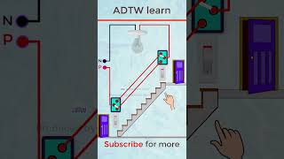 Staircase Wiring Connection Diagram | Two way switch connection #shorts