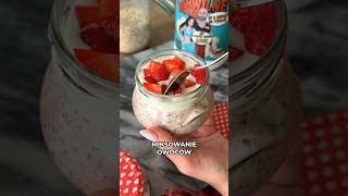 Owsianka z truskawkami 🍓🥰 #recipe #przepis #oatmeal #strawberry