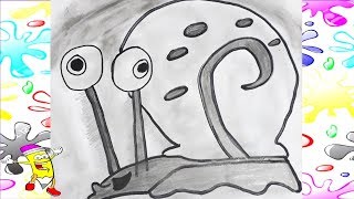 Como dibujar a Gary paso a paso - Bob esponja | How to draw Gary - Sponge bob