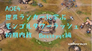 【視点付き】Age of Empires Ⅳ世界ランカーに学ぶモンゴルタワーラッシュの初期内政　Beastyqt編