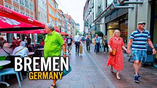 Bremen, Germany 4K Walking Tour | Summer look of Old Town and places around