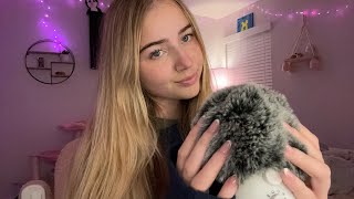 ASMR tingly ear to ear mouth sounds and inaudible whispering (fast and aggressive)