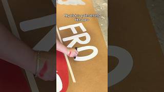 Using a makeup brush to letter banners is a game changer #bannerart #bannerideas #banner #painting