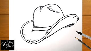 How to Draw a Cowboy Hat Easy