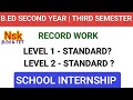 B.ED SECOND YEAR | THIRD SEMESTER | RECORD WORK