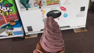 🇯🇵 Japan food #3  Grape soft ice cream🍇🍦