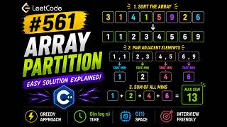 LeetCode #561 Array Partition | Easy Solution Explained (C++)