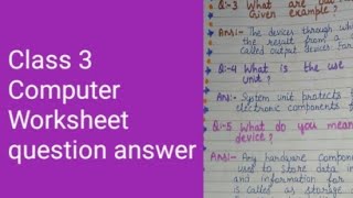 class 3 computer worksheet/computer worksheet for class 3/computer question answer/@englishworksheet