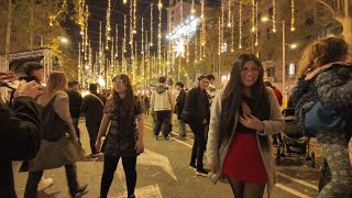 🎄2024 Barcelona Christmas Lights Tour Cataluña Spain 4K UHD