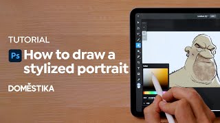 PAINTING TUTORIAL: how to draw stylized portrait in Photoshop - Jean Fraisse - Domestika