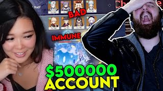 GIRL USES MY 500000$ GENSHIN IMPACT ACCOUNT TO TRY TO BEAT THE SPIRAL ABYSS ( Ft. @extraemily )