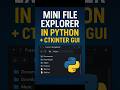 🚀 Python + CTkinter File Explorer GUI | Mini File Manager Clone 💻 #FuzzuTech #Python #CTkinter