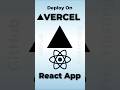 how to deploy react app on vercel.