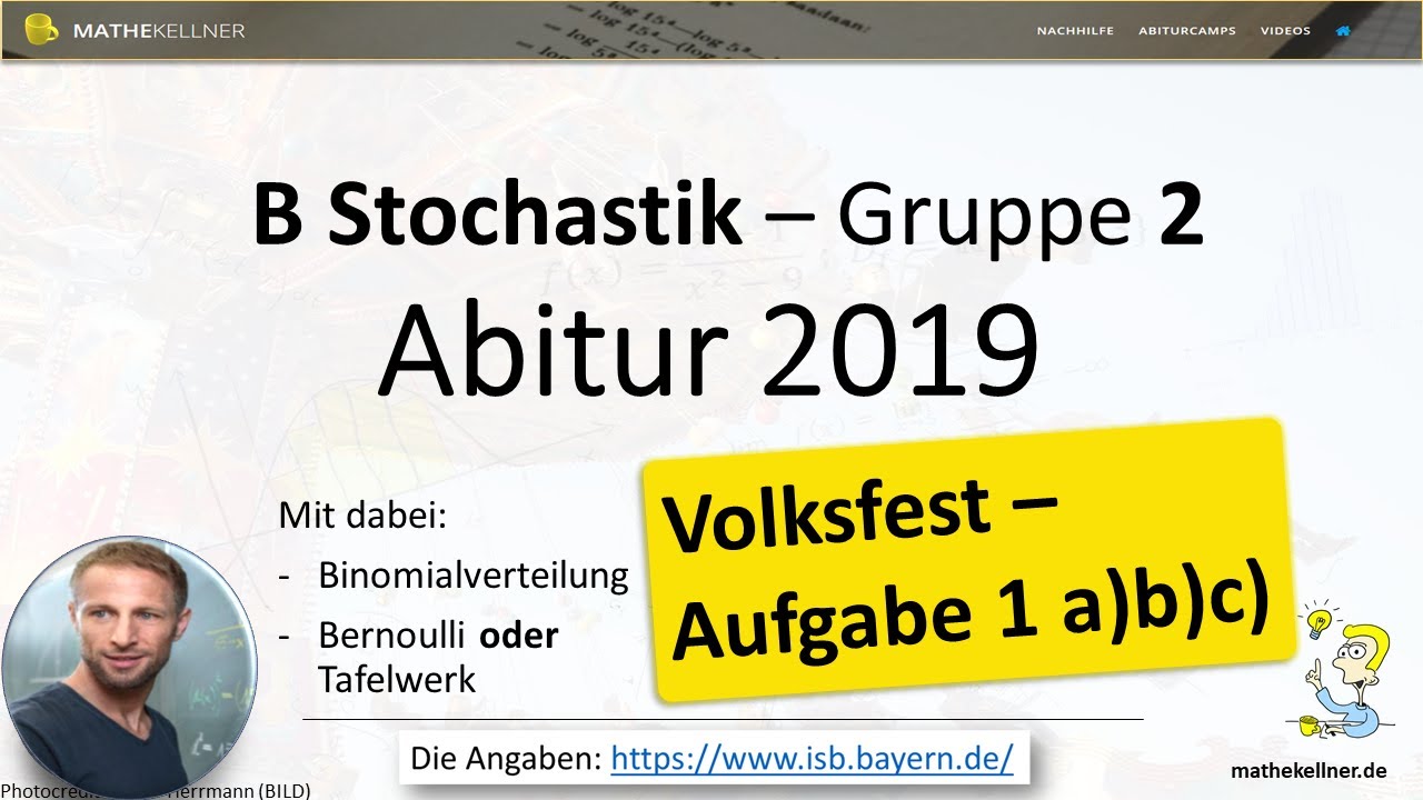 Mathe Abitur Bayern 2019 Stochastik (Teil B - Gruppe 2) Aufgabe 1 (a, B ...