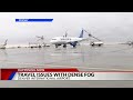 denver weather dense fog snow flurries at denver international airport saturday