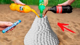 Coca-Cola, Fanta, Sprite vs Mentos Volcano | Best Coke Experiment