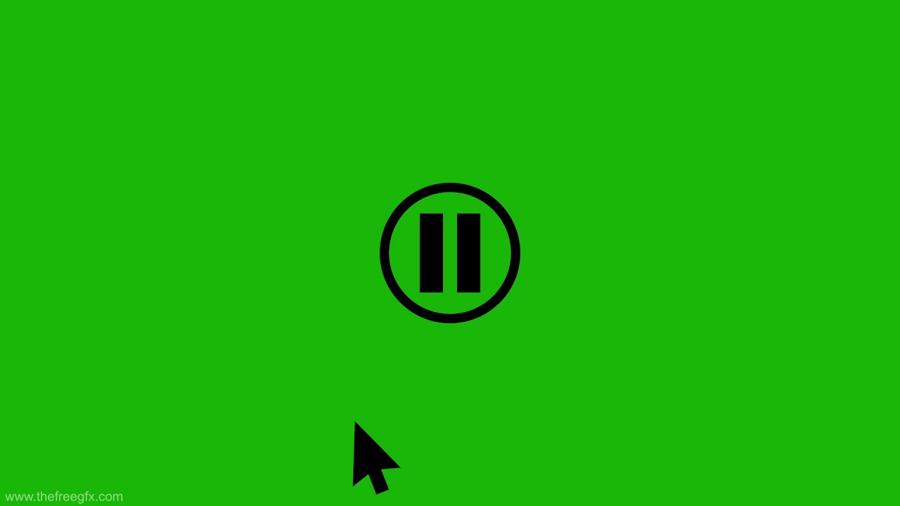 Pause And Play Button Animation Green Screen Video Youtube