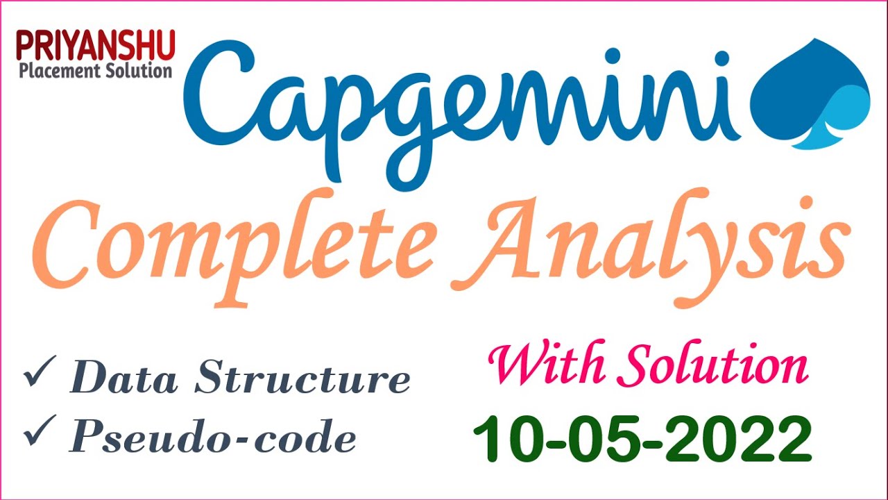 Capgemini Today Exam Analysis | Capgemini Pseudocode And Data Structure ...