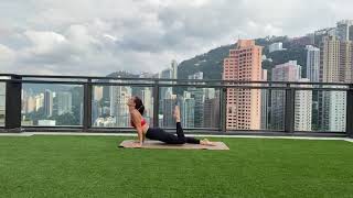 Fun yoga session by Sophia at TOWNPLACE SOHO | Brand new residential lease brand in Hong Kong