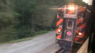 VRE Nippon Sharyo Gallery Cab Car V718 Chasing Amtrak Auto Train 52 8/30/16