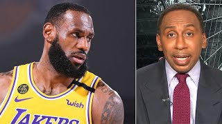 Stephen A. Smith Reacts to Lakers Leading Nuggets 60-57 at the half Due To LeBron/AD Combined 59pts