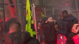 Protesters target Paris stock exchange