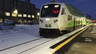 High and wide load Various trains at Kitchener January 14th 2025