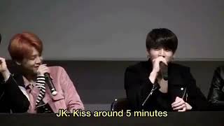 Jungkook wants to kiss for 5 minutes