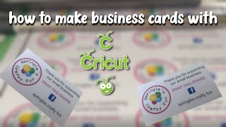 How To Make Business Cards On Your Cricut Machine!