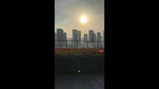 Rooftop garden and view from 2014 Olympic Village - Nanjing Eye