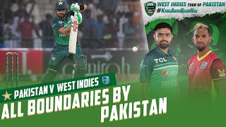 All Boundaries By Pakistan | Pakistan vs West Indies | 1st ODI 2022 | PCB | MO2T