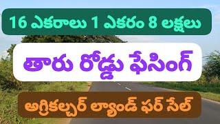 16 ఎకరాలు తారు రోడ్డు ఫేసింగ్ 1 ఎకరం 8 లక్షలు అగ్రికల్చర్ ల్యాండ్ ఫర్ సేల్  subscribe 🙏 8897702061