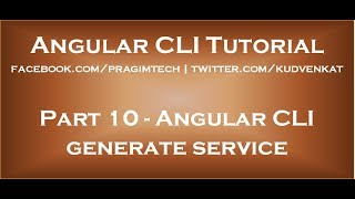 Angular cli generate service