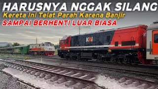 IMBAS BANJIR, KERETA INI TERLAMBAT PARAH‼️Banjir di Lintas Utara Bikin KA-KA Pada Telat