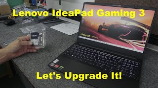Upgrading Lenovo IdeaPad Gaming 3 Laptop.  Memory and Add HDD.