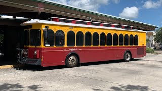 PSTA #2008 Hometown Streetcar Trolley Suncoast Beach Trolley arriving at Park Street Terminal