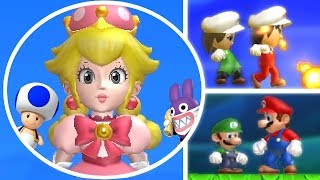 New Super Mario Bros. U Deluxe All Characters Unlocked - Blue Toad Peachette & More