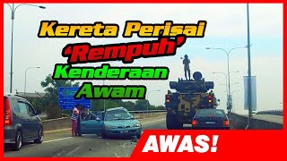 Kereta perisai 'rempuh' kenderaan awam?