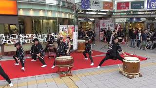 武蔵越生高校和太鼓部【青龍】20181008アトレマルヒロ②　想歌 ぶち合わせ太鼓 彩