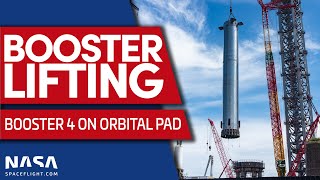 Starship Booster 4 Lift - Starbase Preps for Elon's Update