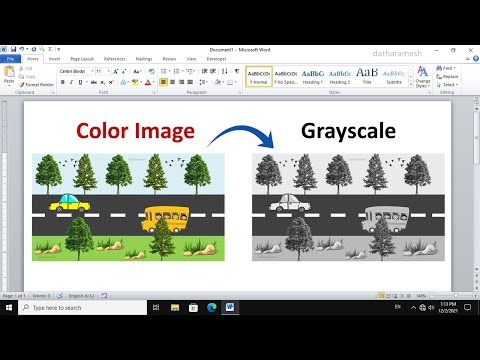 Как изменить цветное изображение на оттенки серого в MS Word