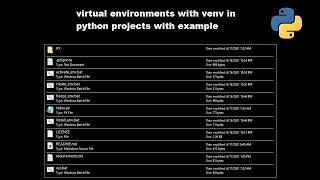 Virtual environments in python projects using 'venv' along with practical example